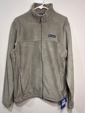 Columbia Fleece Jacket Mens Medium Steens Mountain Full Zip Gray Green NWT